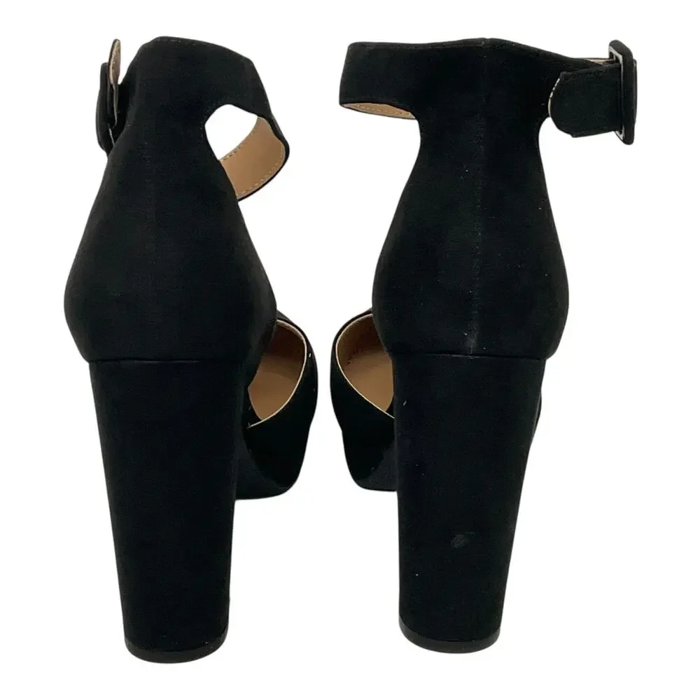 Sun + Stone Womens Estrella High Heel Platform Pumps Black Size 8 1/2 W